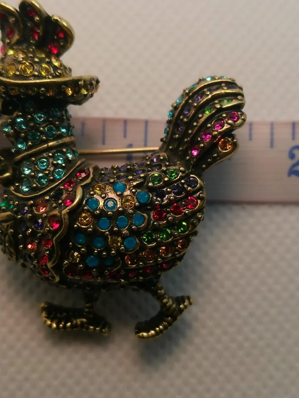Brooch Heidi Daus Crystal FRENCH HEN Chicken Brooch